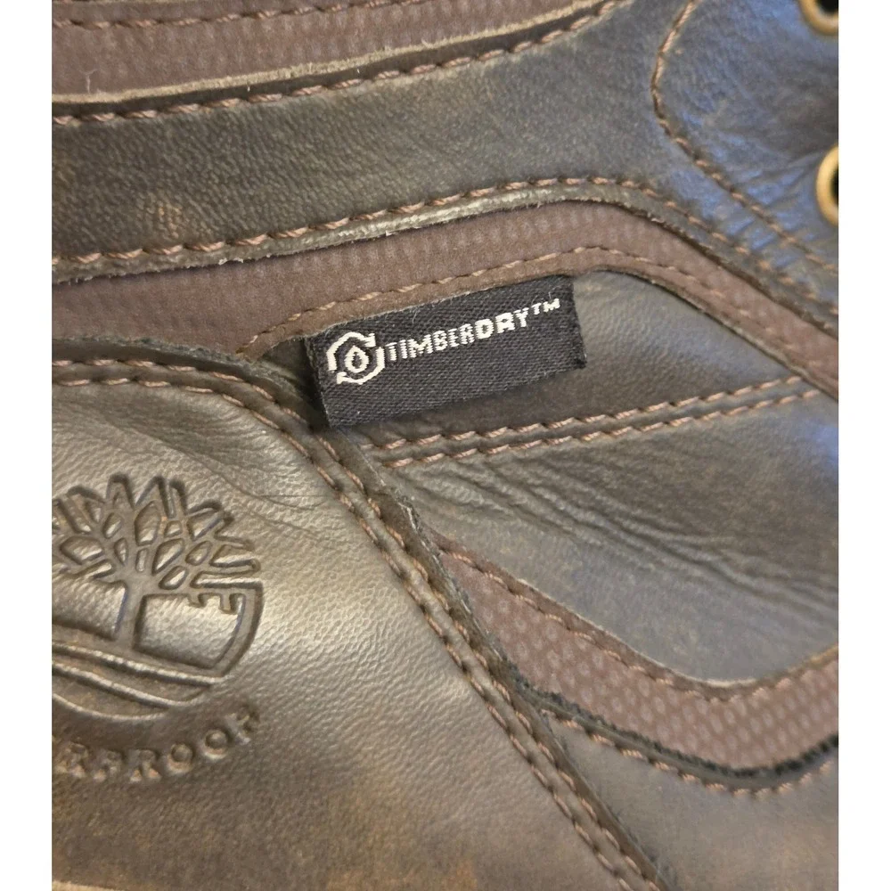 Timberland Mt. Maddsen Waterproof Mid Hiking Boots Boys Size 7 Brown